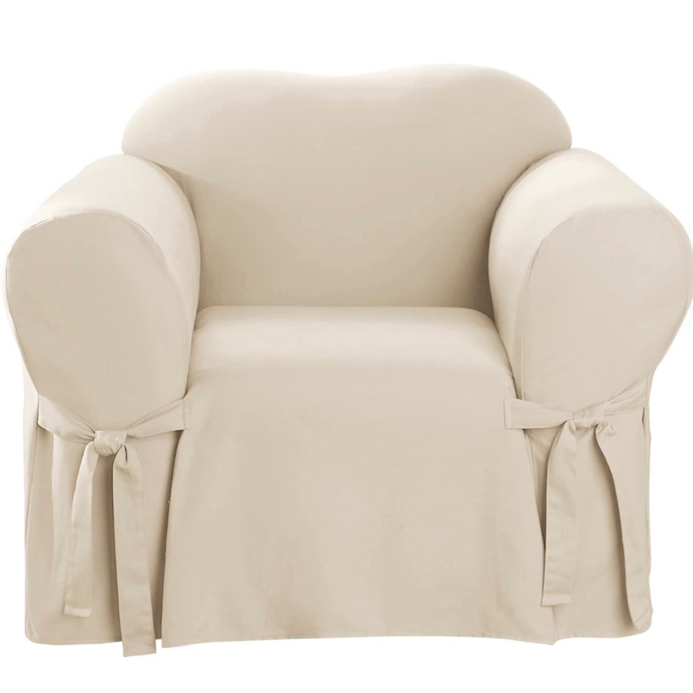 Surefit Cotton Canvas Armchair Slipcover